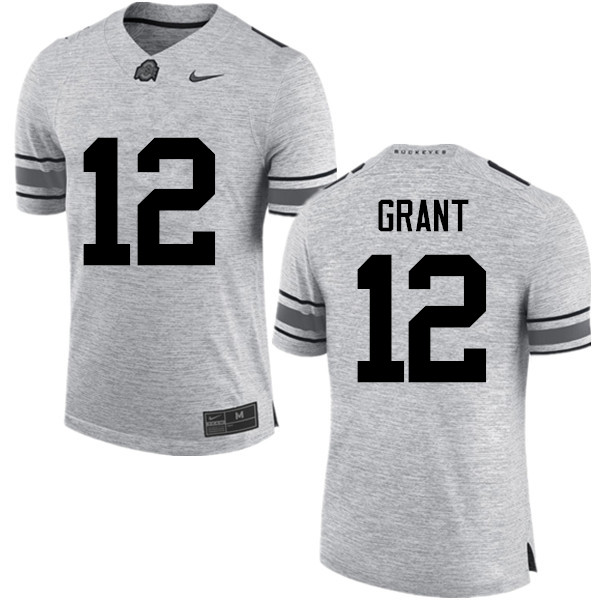 Ohio State Buckeyes #12 Doran Grant College Football Jerseys Game-Gray